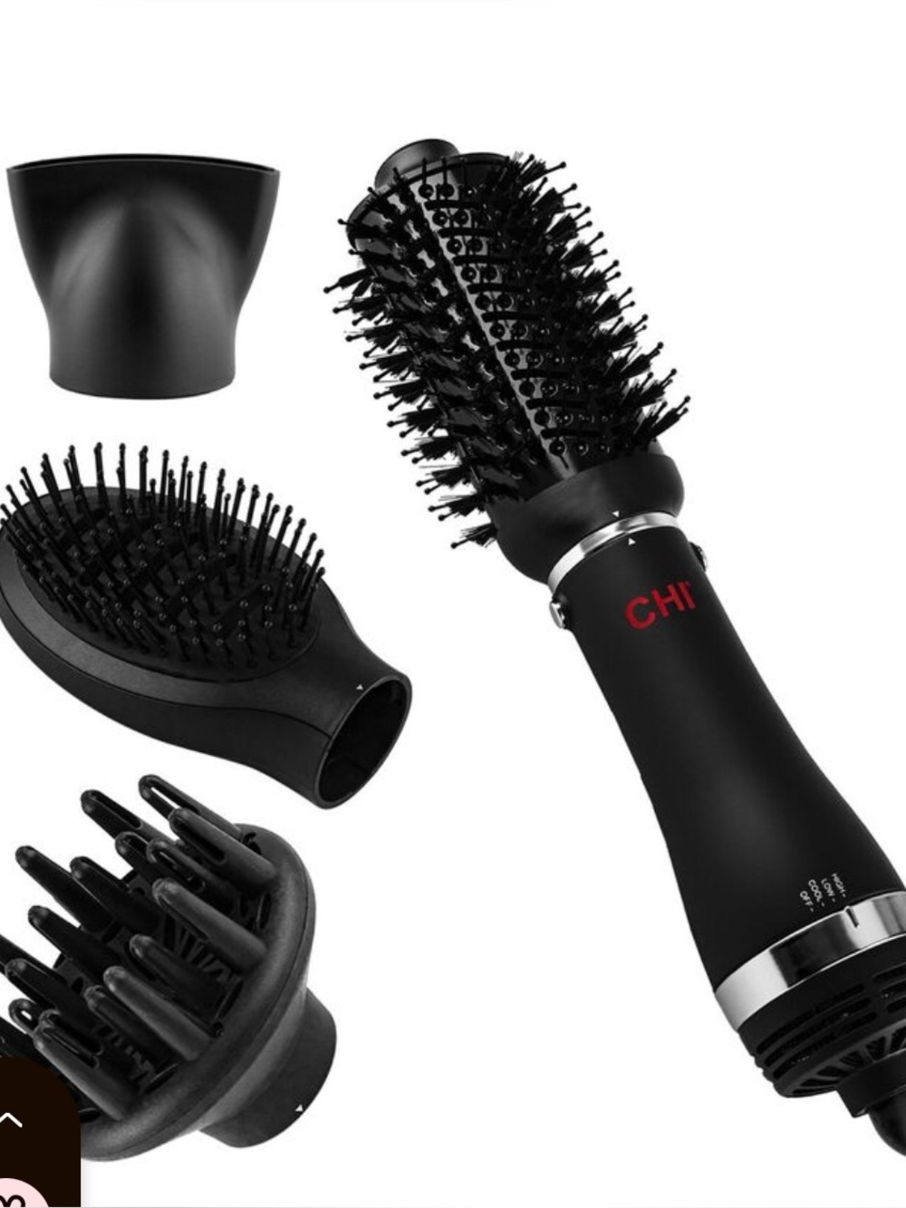 CHI Black Travel Hair Dryer & Styling Brush Set for Women